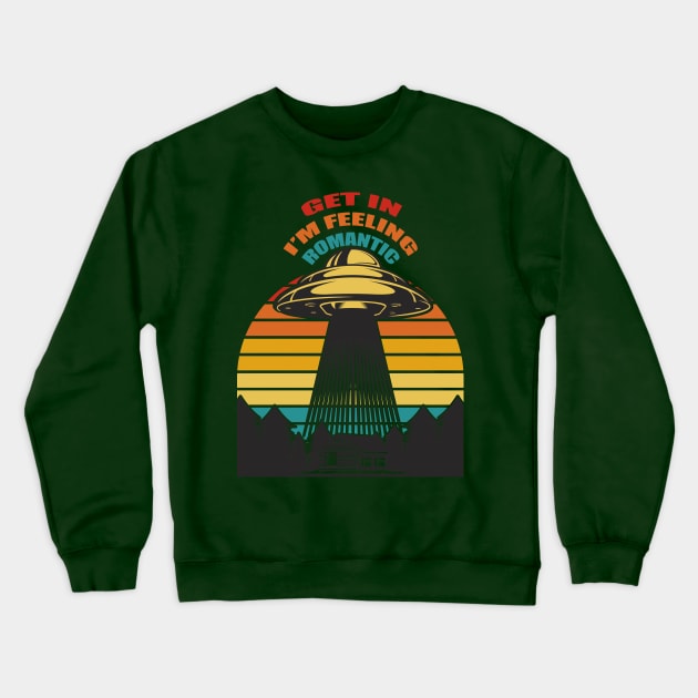 Funny Alien Ufo Retro Shirt Crewneck Sweatshirt by Retro_Design_Threadz